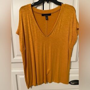 White House Black Market Gold Power Tee